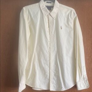 Ralph Lauren Women's Yellow Button Down Shirt